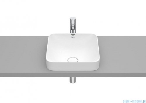 Roca Inspira Square umywalka blatowa 37cm biały matowy A32753R620