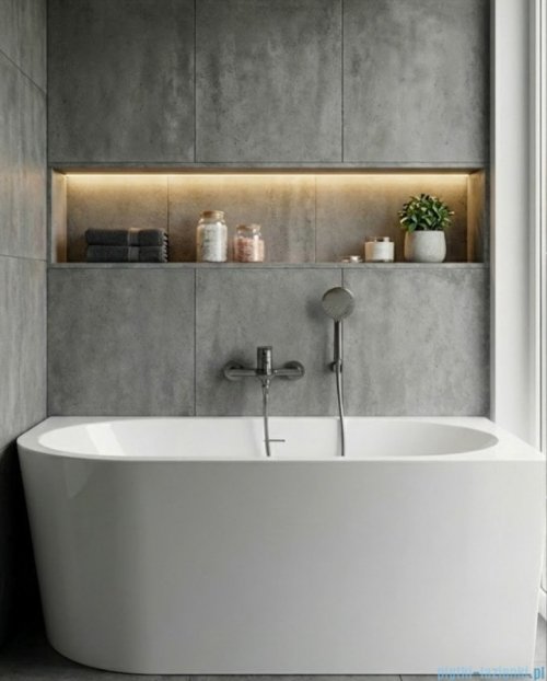 Lavita Lumio Corner wanna 170x80cm wolnostojąca narożna prawa syfon klik-klak biały 5900378370581