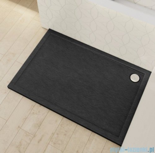 Schedpol Schedline Sharper Black Stone brodzik prostokątny 90x100x4,5cm 3S.S1P-90100/C/ST