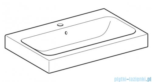 Geberit iCon Umywalka nablatowa z otworem na baterię 75x48 cm KeraTect 124575600