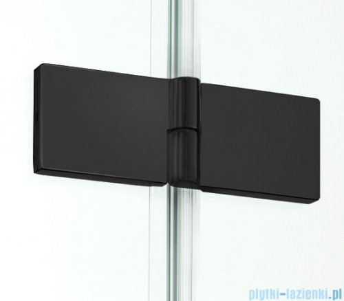 New Trendy New Renoma Black kabina kwadratowa 100x100x195cm przejrzyste prawa D-0206A/D-0112B
