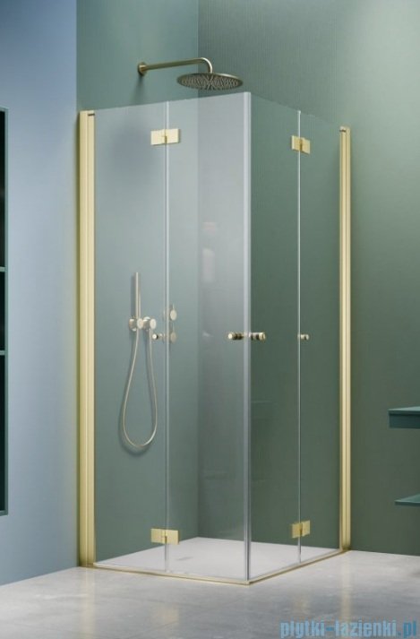 Radaway Nes 6 Kdd B Brushed Light Gold kabina 100x80cm szczotkowane jasne złoto 10024100-98-01L/10024080-98-01R