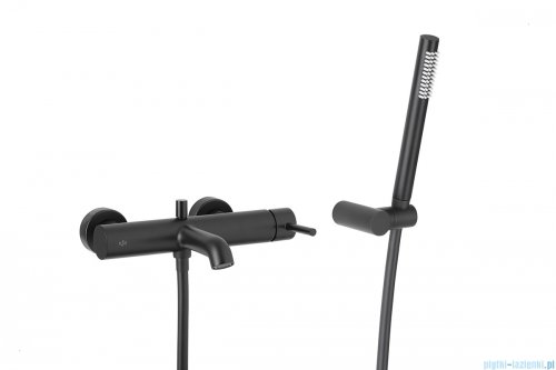 KFA MOZA BLACK bateria wannowa pozioma z natryskiem punktowym PREMIUM czarny 5034-520-81