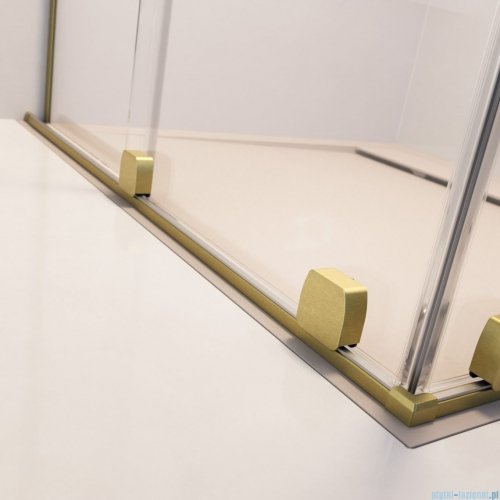 Radaway Furo Brushed Gold kabina Walk-in 130x200cm lewa szczotkowane złoto 10106688-99-01L/10110644-01-01