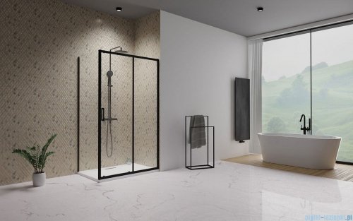 Radaway Premium Pro Black Kdj kabina 120x90cm prawa czarny mat/szkło przejrzyste 1015120-54-01R/1016090-54-01