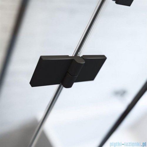Radaway Essenza Pro Black Ptj kabina pięciokątna 90x80 lewa czarny mat/szkło przejrzyste 10100000-54-01L/10100600-01-01