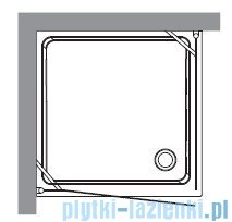 Kerasan Retro Kabina kwadratowa prawa szkło dekoracyjne przejrzyste profile chrom 90x90 9146N0