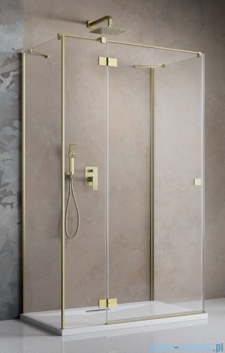 Radaway Essenza Brushed Gold Kdj+S kabina 100x110x100cm lewa szczotkowane złoto 1384052-01-01/1385023-99-01L/1384052-01-01