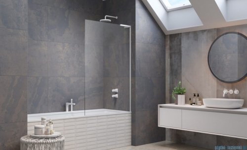 Radaway Modo SL White PNJ II parawan nawannowy 100cm prawy biały mat/przejrzyste 10316100-04-01R