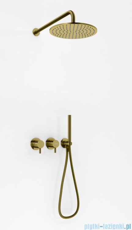 Kohlman Axel Brushed Gold zestaw prysznicowy złoto szczotkowane QW260AGDBR25
