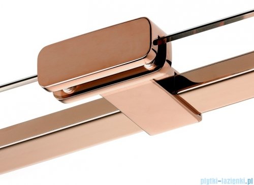 New Trendy Eventa Copper Shine kabina walk-in 90x80x200 cm z dodatkową ścianką przejrzyste miedź połysk EXK-6547/EXK-6553