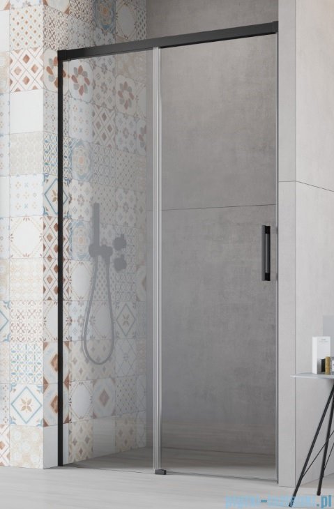 Radaway Idea Black Dwj drzwi wnękowe 105cm lewe czarny mat/szkło przejrzyste 387021-54-01L