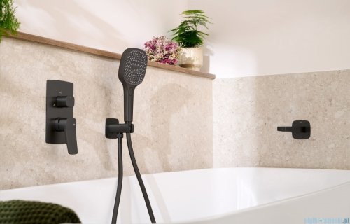 KFA MALAGA BLACK podtynkowy zestaw prysznicowy z baterią 3 funkcyjną czarny 4529-501-81
