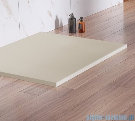 New Trendy Nex Shade brodzik konglomeratowy prostokątny 120x80x3,5 cm beżowy B-0492