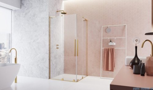 Radaway Furo SL Gold KDD kabina 120x80cm złoty połysk/szkło przejrzyste 10305120-09-01L/10305080-09-01R