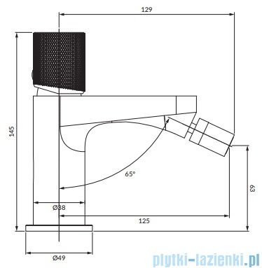 Omnires Contour bateria bidetowa miedź szczotkowana CT8020CPB