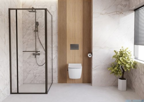 Deante Blur kabina prysznicowa kwadratowa 90x90cm titanium KQB_D099P