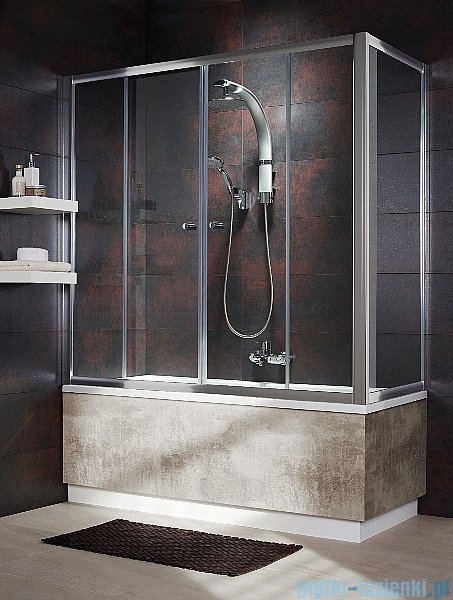 Radaway Vesta DWD+S Parawan nawannowy 140x75cm szkło fabric