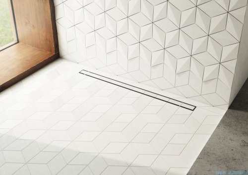 Schedpol Slim Lux odpływ liniowy z maskownicą Plate Slim do zabudowania płytkami 70x3,5x9,5cm OLP70/SLX