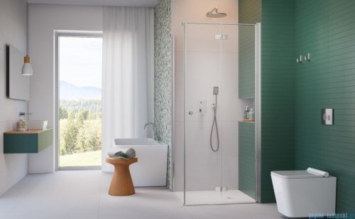 Radaway Fuenta Kdj B kabina 90x80cm prawa chrom połysk szkło przejrzyste 1384082-01-01R/1384051-01-01