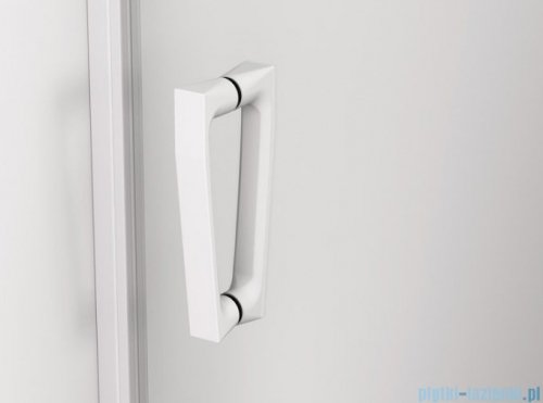 SanSwiss Cadura White Line drzwi wahadłowe 75cm jednoczęściowe prawe z profilem przyściennym biały mat CA1CD0750907