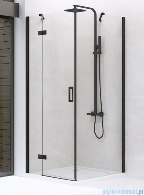 New Trendy New Renoma Black kabina prostokątna 90x100x195cm przejrzyste lewa
