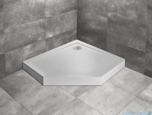 Radaway Doros Pt E Compact Stone brodzik pięciokątny 100x80x11,5cm prawy biały SDRPTP1080-05-04SR
