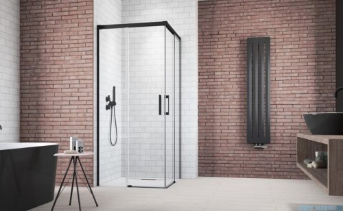Radaway Idea Black Kdd kabina 120x75cm czarny mat/szkło przejrzyste 387064-54-01L/387066-54-01R