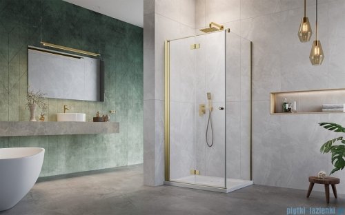 Radaway Nes KDJ B Brushed Gold kabina 80x100 lewa szczotkowane złoto 10025080-99-01L/10039100-01-01