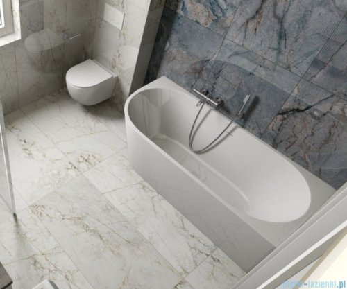 Lavita Lumio Corner wanna 150x75cm wolnostojąca narożna prawa syfon klik-klak biały 5900378370154