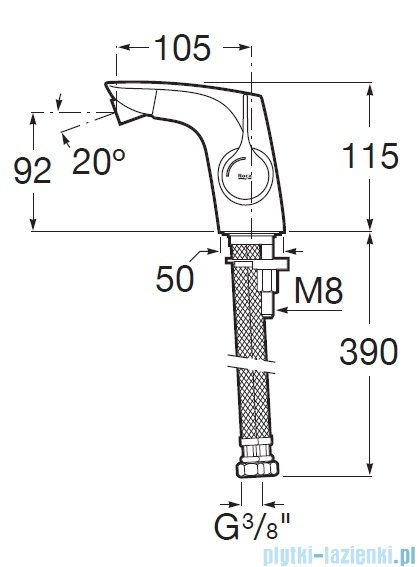 Roca Insignia bateria bidetowa Chrom A5A603AC00