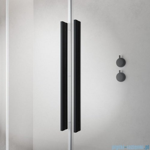Radaway Furo Black PND II parawan nawannowy 120cm prawy szkło przejrzyste 10109638-54-01R/10112594-01-01