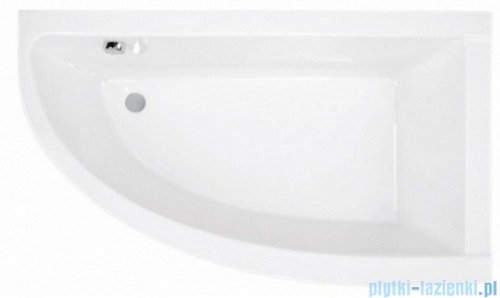 Poolspa Wanna asymetryczna LAURA 140x80 prawa + nogi PWANK10ZN00000