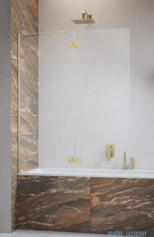 Radaway Essenza Brushed Gold PND II parawan nawannowy 120cm lewy szczotkowane złoto/przejrzyste 110002120-99-01L