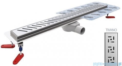 Wiper New Premium Tivano Odpływ liniowy z kołnierzem 60 cm syfon drop 35 mat 500.0098.03.060