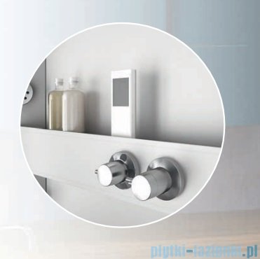 Novellini Glax 3 GF80 kabina z hydromasażem 80x80 chrom GL3GF89M1F-1K