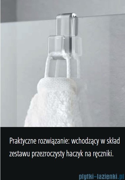 Kermi Nica drzwi przesuwne 2-częściowe z polem stałym prawe 160 cm NID2R16020VPK