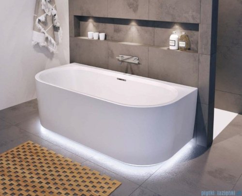 Riho Desire Back2wall LED wanna przyścienna z hydromasażem Sparkle Mood i oświetleniem 180x84cm B089004005