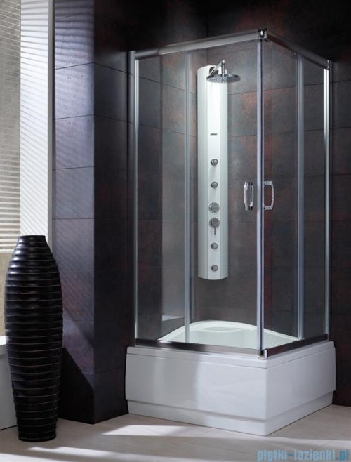 Radaway Premium Plus C Kabina kwadratowa 80x80x170 szkło brązowe