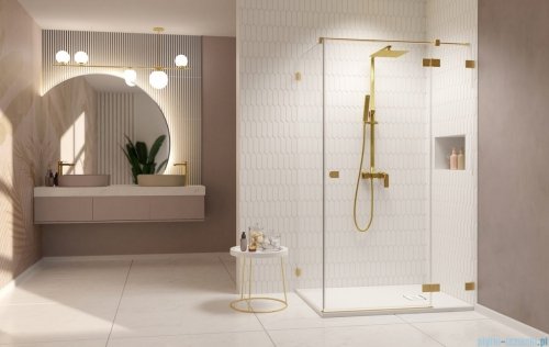 Radaway Essenza Pro Brushed Gold Kdj kabina 110x120cm prawa szczotkowane złoto 10097110-99-01R/10098120-01-01