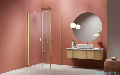 Radaway Nes 6 Kds I Brushed Light Gold kabina 100x80cm lewa szczotkowane jasne złoto 10023100-98-01L/10043080-98-01