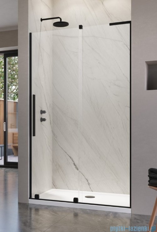 Radaway Furo SL Black DWJ drzwi 110cm prawe czarny mat/szkło przejrzyste 10307572-54-01R/10110530-01-01