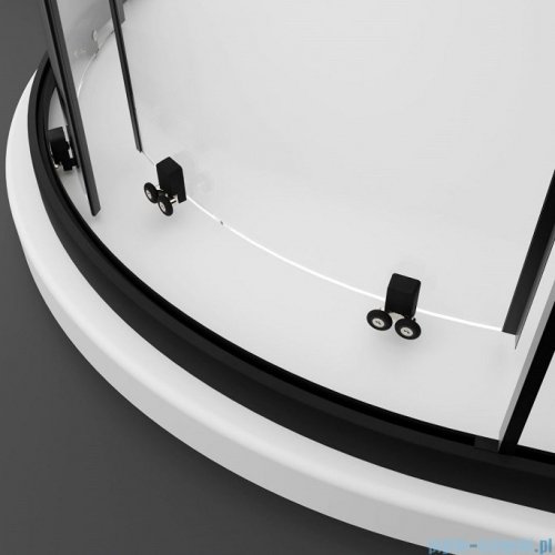 Radaway Premium Pro Black Pdd kabina 80x80cm czarny mat/szkło przejrzyste 1013000-01-01/1013100-54-01