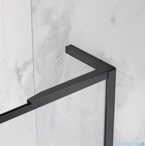 Radaway Modo F SL Black II kabina Walk-in 85x201,6cm prawa Czarna szkło przejrzyste 10419085-54-01R