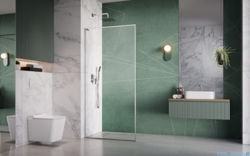 Radaway Modo F SL II chrom kabina Walk-in 95x201,6cm lewa szkło przejrzyste 10419095-01-01L