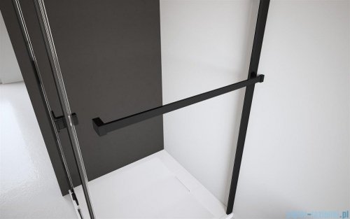 Radaway Modo New Black III kabina Walk-in 130x80x200 Frame czarny mat/szkło przejrzyste 389134-54-56/389084-54-56/389000-54
