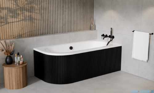 Besco Avita Ryfle Matt Black 160x75cm obudowa wanny  lewa/prawa OAV-160-NSCR