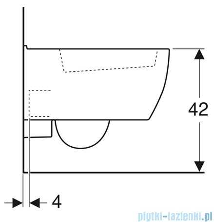 Geberit iCon Miska wisząca, lejowa KeraTect 204030600