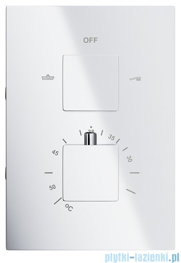 Corsan bateria podtynkowa z termostatem chrom CMT01CH