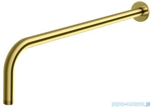 Kohlman Experience Gold okrągłe ścienne ramię do deszczownicy 40 cm złoty połysk WNEGD